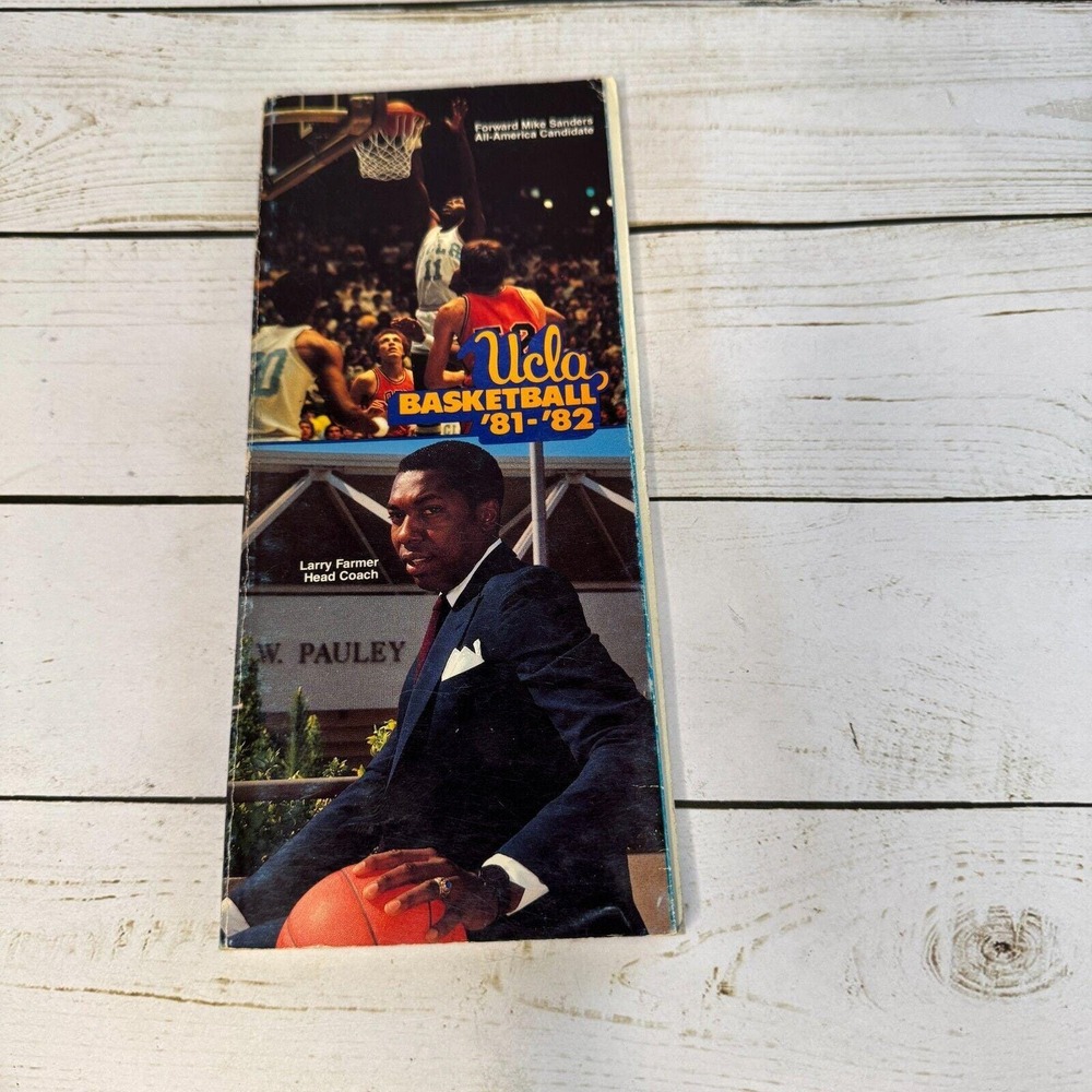 UCLA Basketball 1981-82 Media Guide Larry Farmer Vintage NCAA Memorabilia